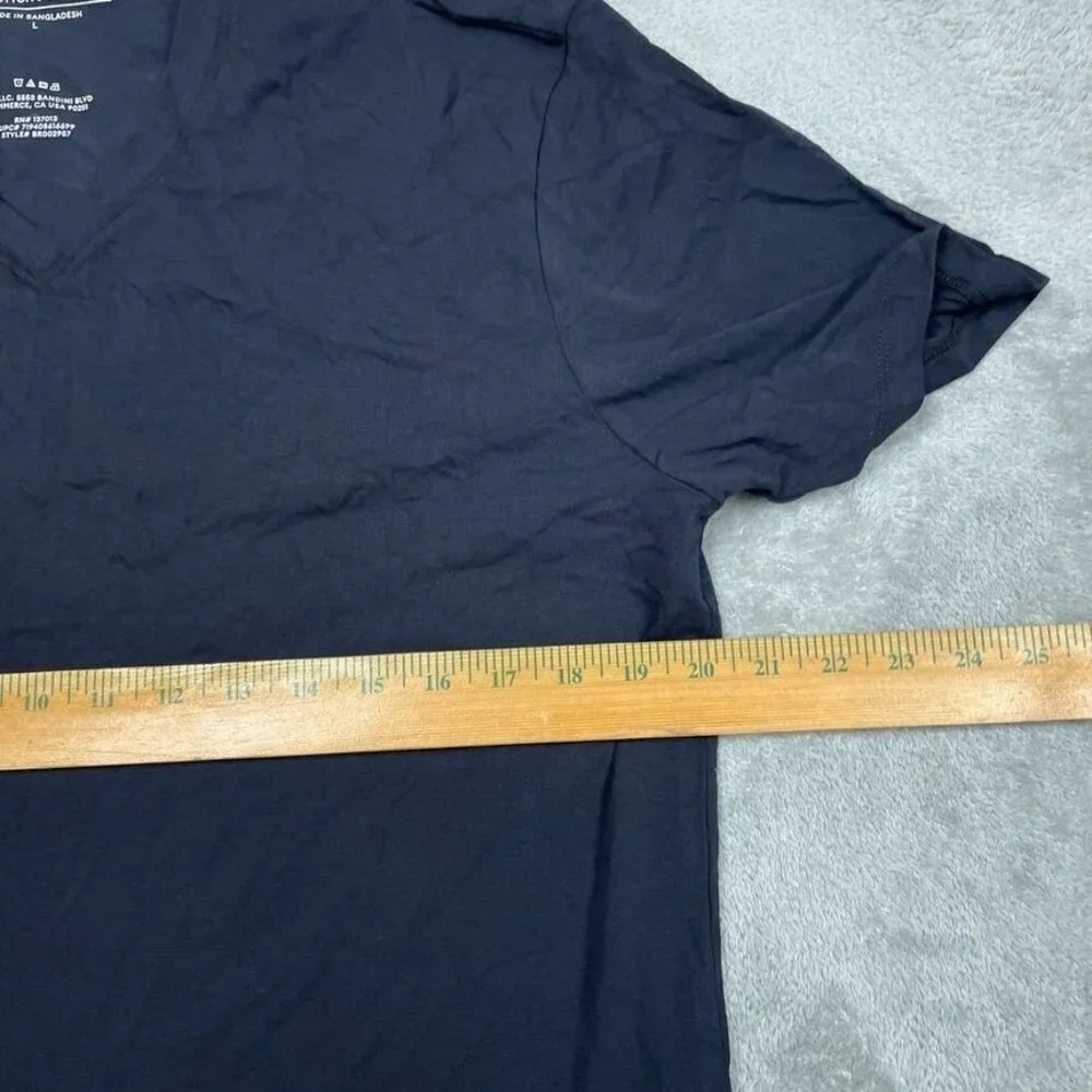 Banana Republic Essential Tee V-Neck 95% Cotton 5% Spandex Navy L a0888